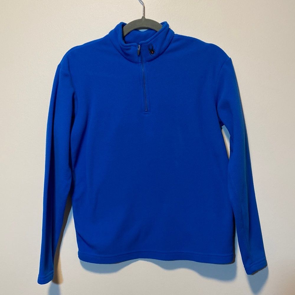 Spyder Blue  Quarter Zip  Fleece Pullover